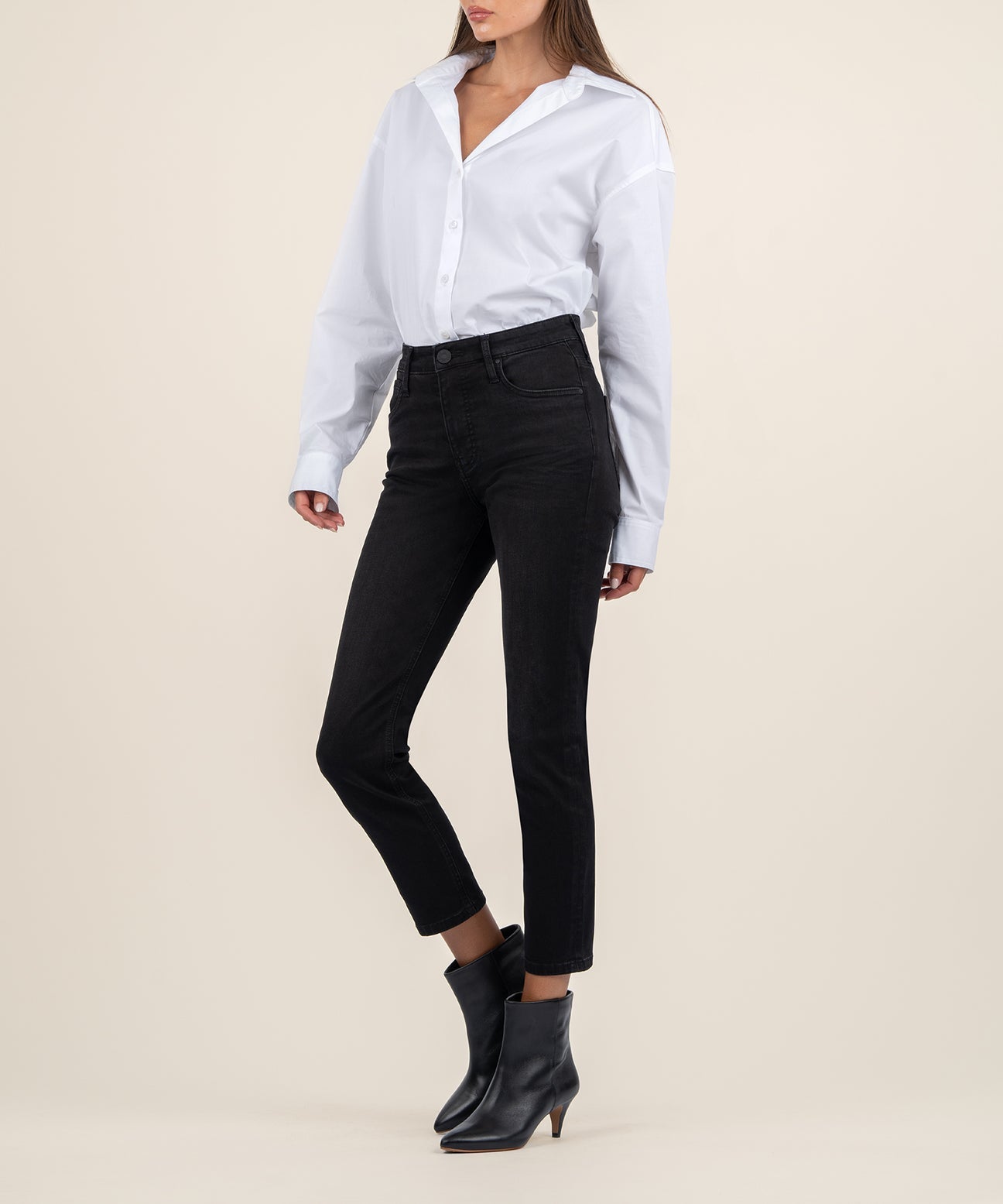Rachael High Rise Fab Ab Mom Reg | Black