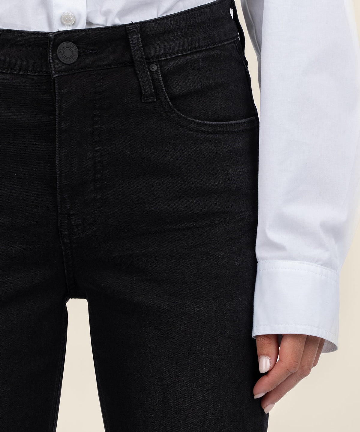 Rachael High Rise Fab Ab Mom Reg | Black