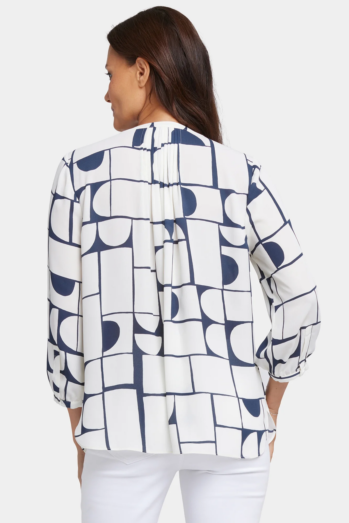 NYDJ Pintuck Blouse | Campos Das Cortes + Lora Del Rio