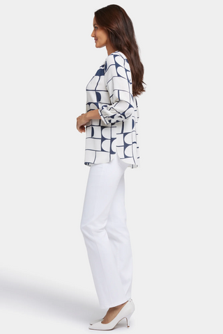 NYDJ Pintuck Blouse | Campos Das Cortes + Lora Del Rio
