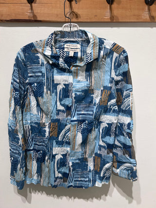 Seasalt Larissa Shirt | Aerial + Chalk + Dark Blue + Meadow