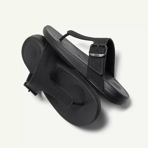 Fit Flop iQushion Adjustable Buckle | Black + Beige