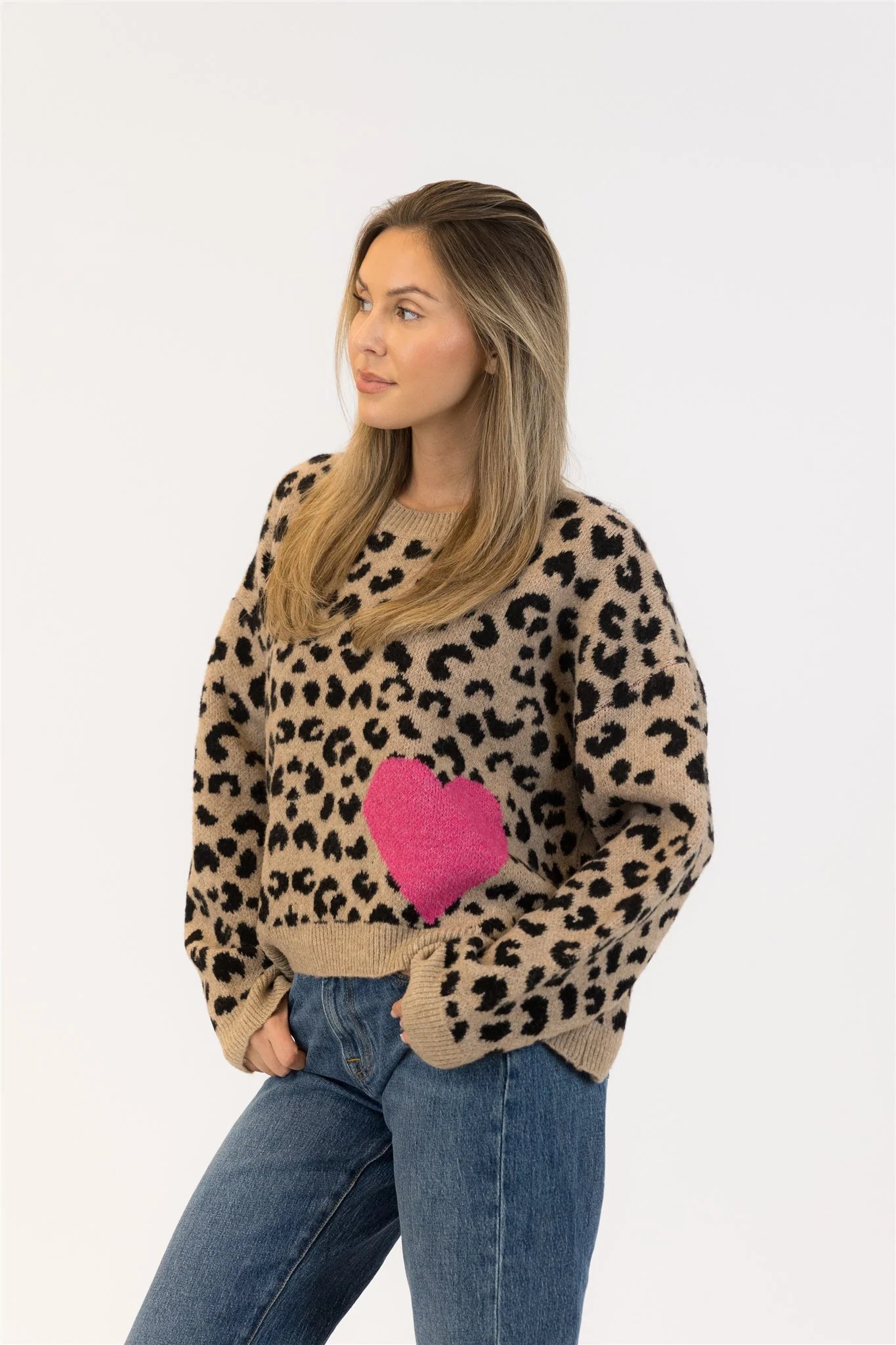 Lyla & Lux Jessie Animal Pullover | Leopard