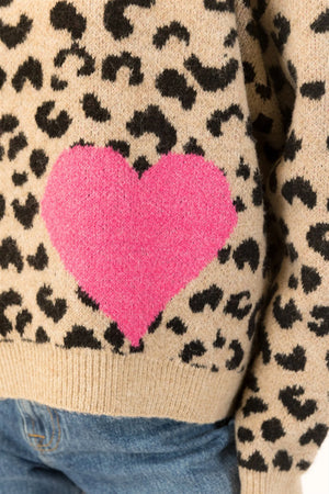 Lyla & Lux Jessie Animal Pullover | Leopard