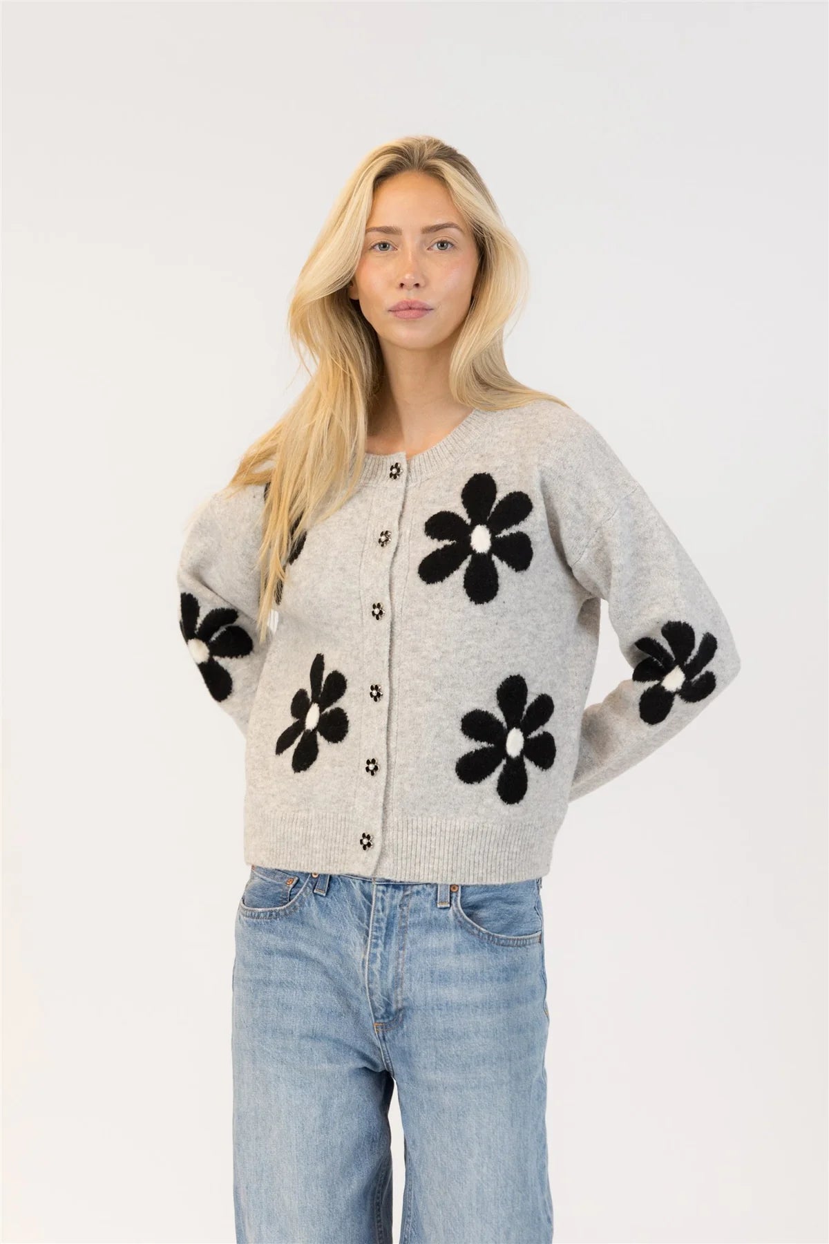 Lyla & Lux Jorgie Cardigan | Light Grey