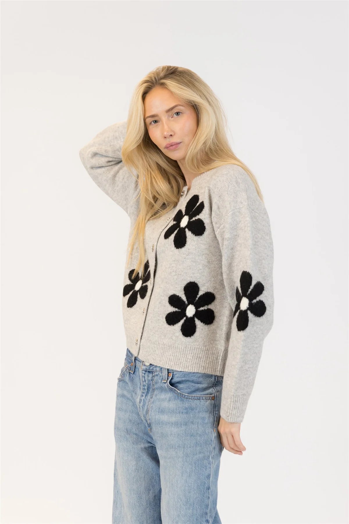 Lyla & Lux Jorgie Cardigan | Light Grey