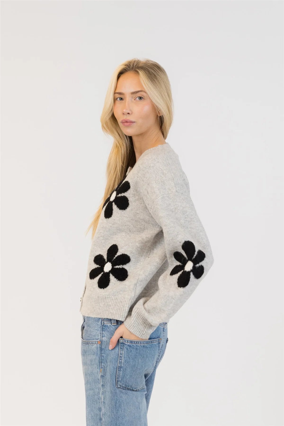 Lyla & Lux Jorgie Cardigan | Light Grey