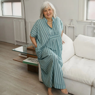 Pokoloko Sol Kaftan | Ginger + Turquoise
