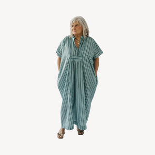 Pokoloko Sol Kaftan | Ginger + Turquoise