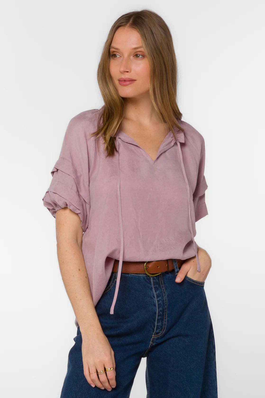 Velvet Heart Kenna Top | Dusty Rose & Ivory
