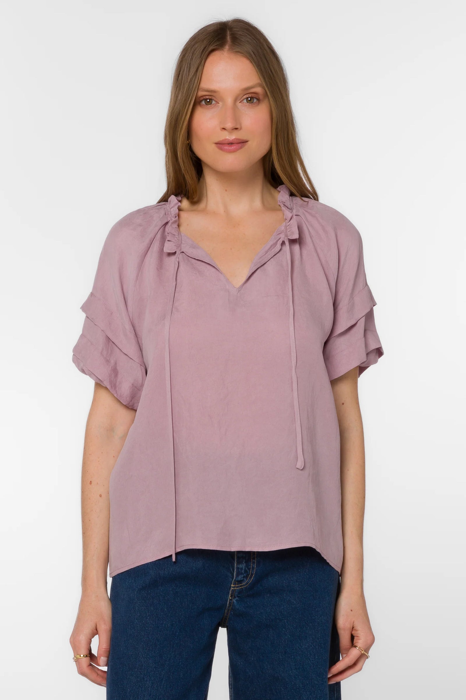Velvet Heart Kenna Top | Dusty Rose & Ivory