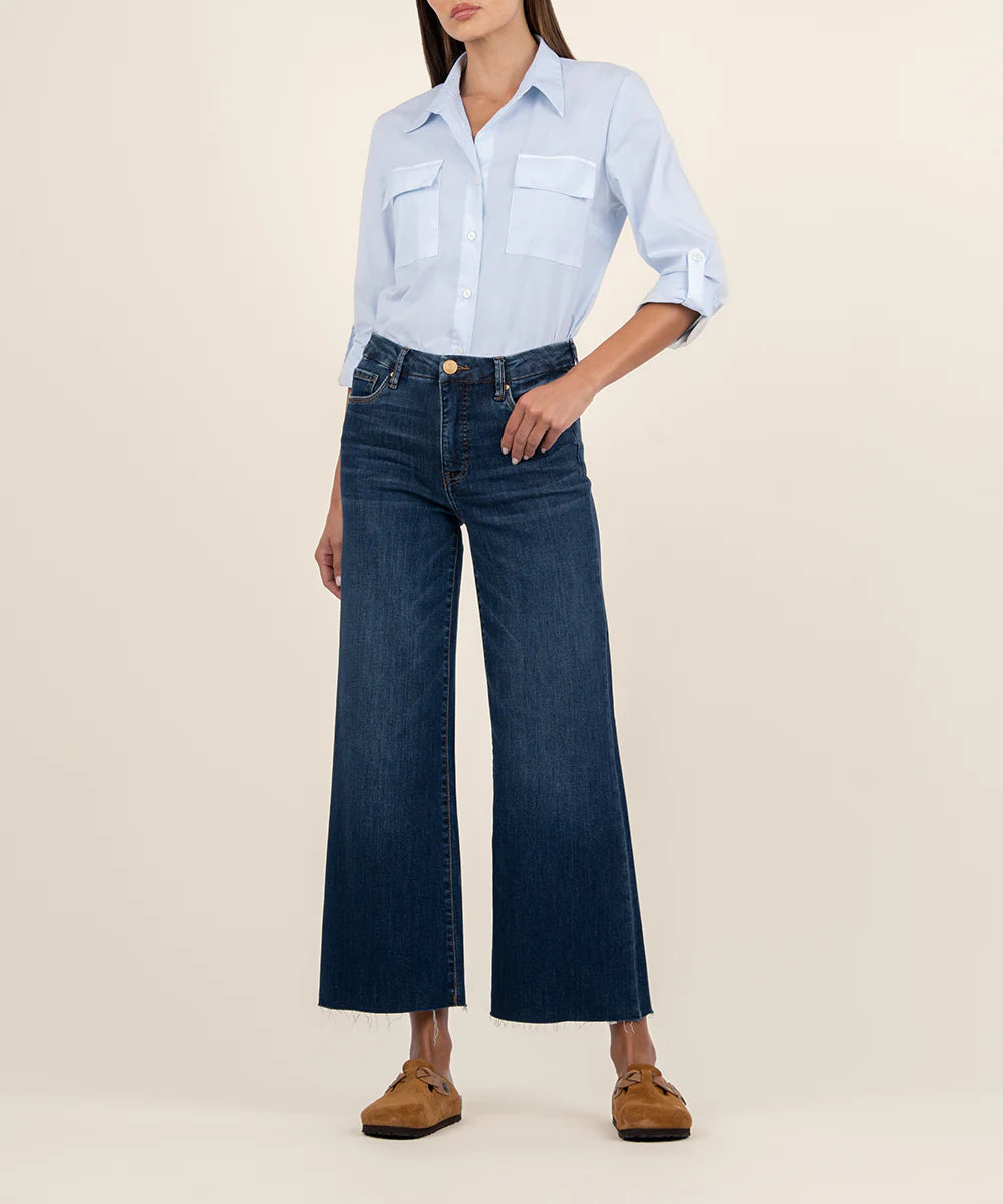 Kut Denim Meg High Rise Fab Ab Wide Leg Jeans | Exhibited