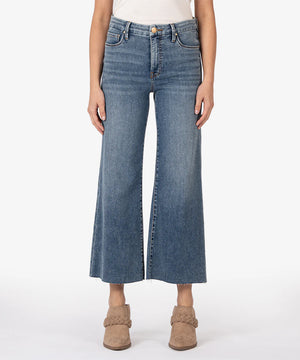 Kut Denim Meg High Rise Fab Ab Wide Leg Raw Jeans | Gripp Wash