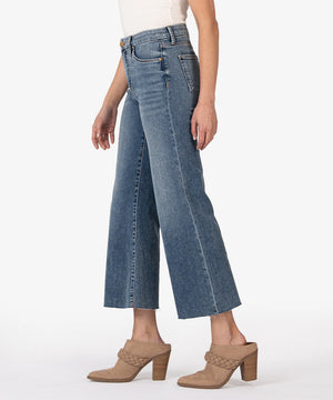 Kut Denim Meg High Rise Fab Ab Wide Leg Raw Jeans | Gripp Wash