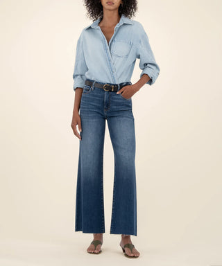 Kut From The Cloth Denim Meg High Rise Wide Leg Long Jeans | Inexhaustible Wash
