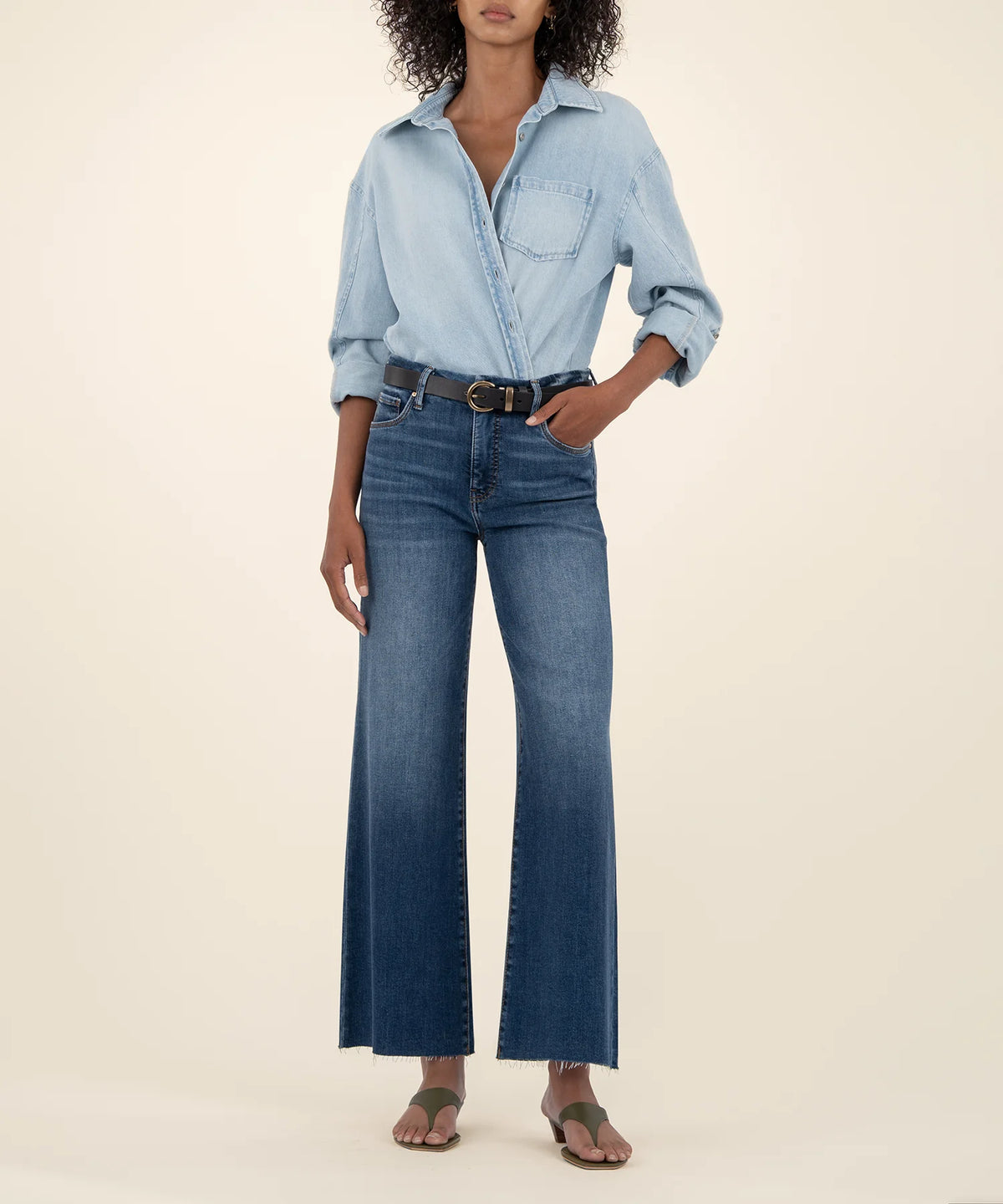 Kut From The Cloth Denim Meg High Rise Wide Leg Long Jeans | Inexhaustible Wash