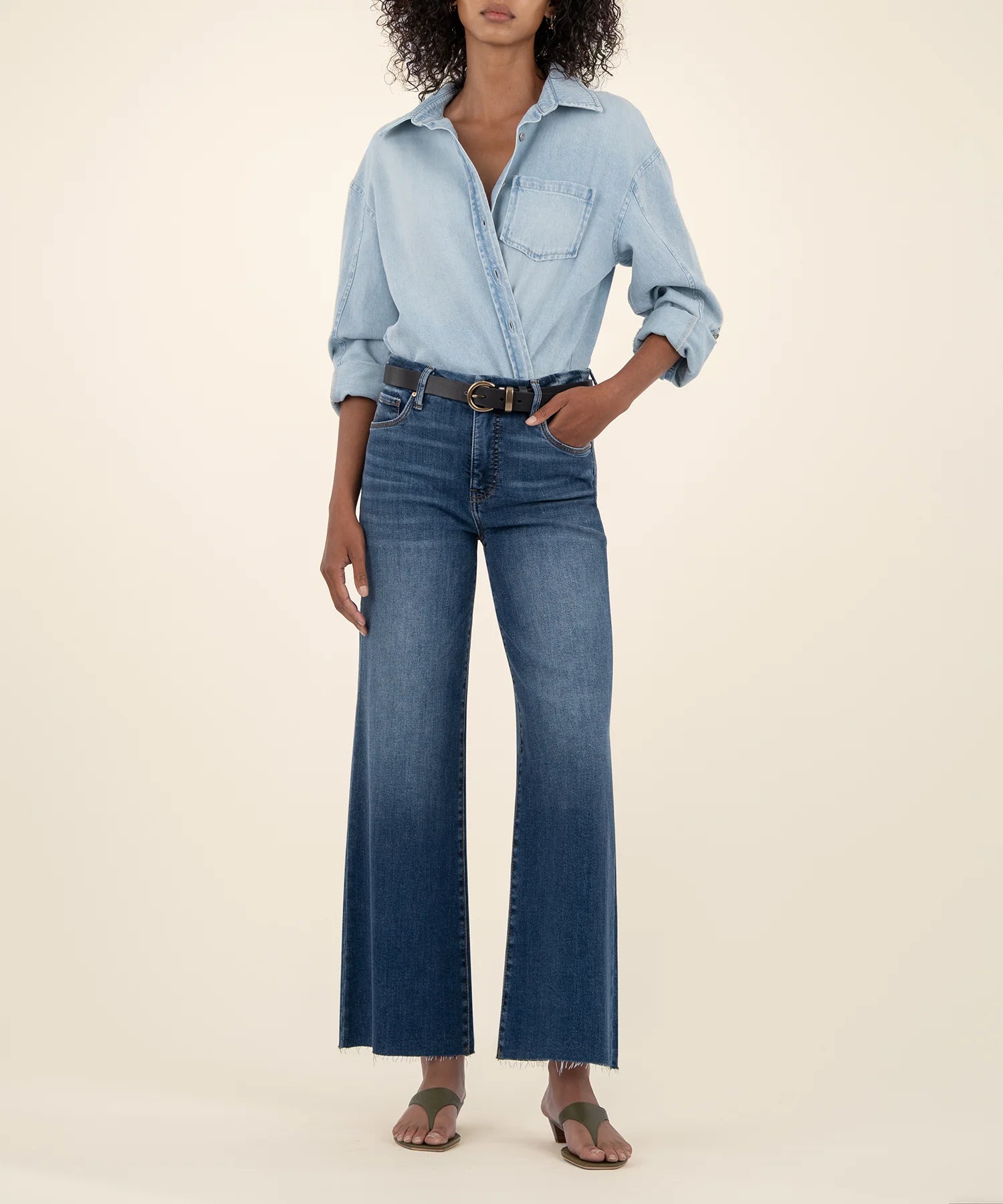 Kut From The Cloth Denim Meg High Rise Wide Leg Long Jeans | Inexhaustible Wash