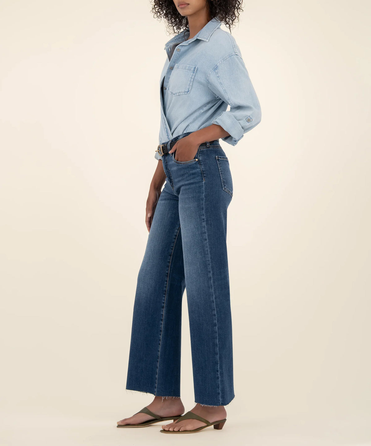 Kut From The Cloth Denim Meg High Rise Wide Leg Long Jeans | Inexhaustible Wash