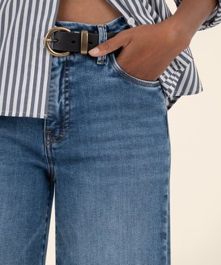 Kut From The Cloth Meg High Rise Raw Hem Denim | Toughness Wash
