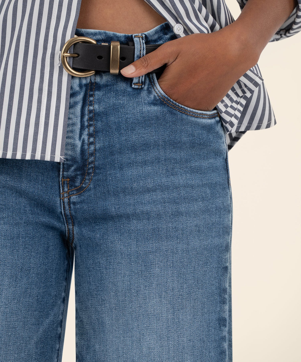 Kut From The Cloth Meg High Rise Raw Hem Denim | Toughness Wash