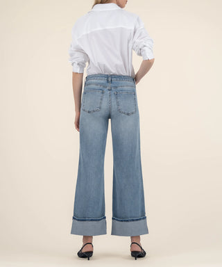 Kut From The Cloth Denim Meg High Rise Fab Ab Wide Cuff Jeans | Charming Wash