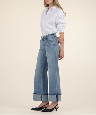 Kut From The Cloth Denim Meg High Rise Fab Ab Wide Cuff Jeans | Charming Wash