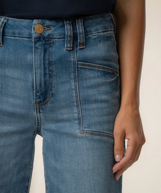 Kut From The Cloth Meg High Rise Wide Leg Long | Adorably Wash