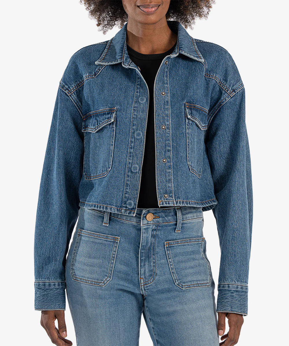 Kut Denim Billie Crop Jean Jacket