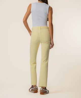 Kut From The Cloth Kelsey High Rise Ankle Flare Jeans | Pastel Yellow