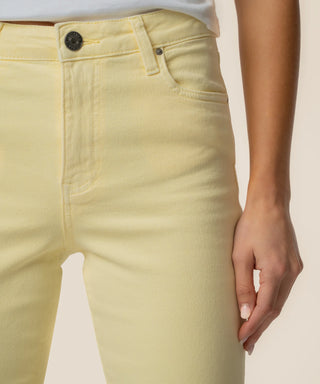 Kut From The Cloth Kelsey High Rise Ankle Flare Jeans | Pastel Yellow
