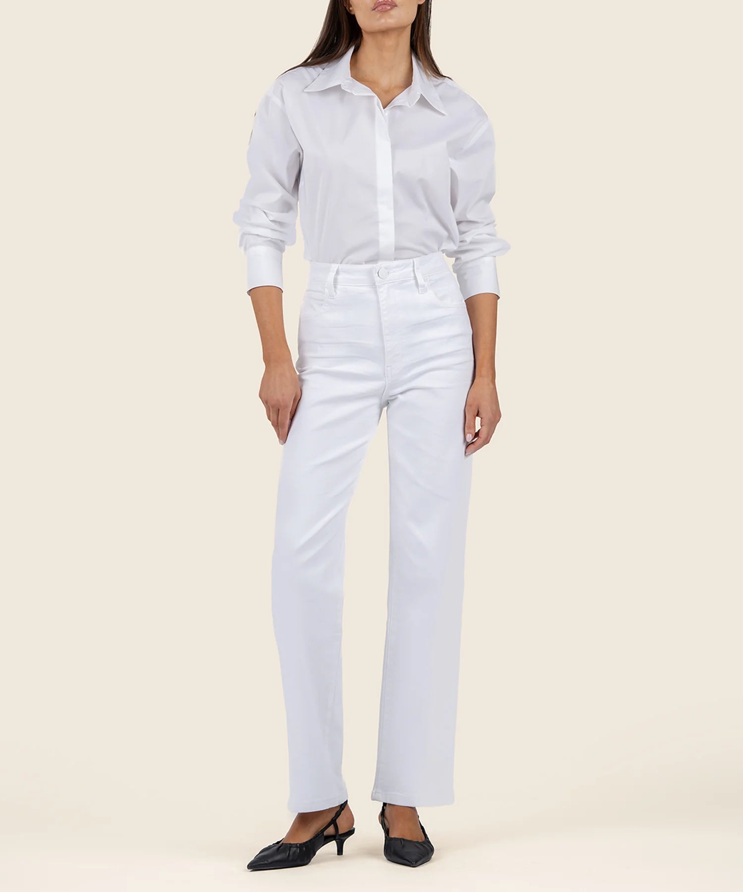 Kut From The Cloth Sienna High Rise Wide Leg Jean | Optic White