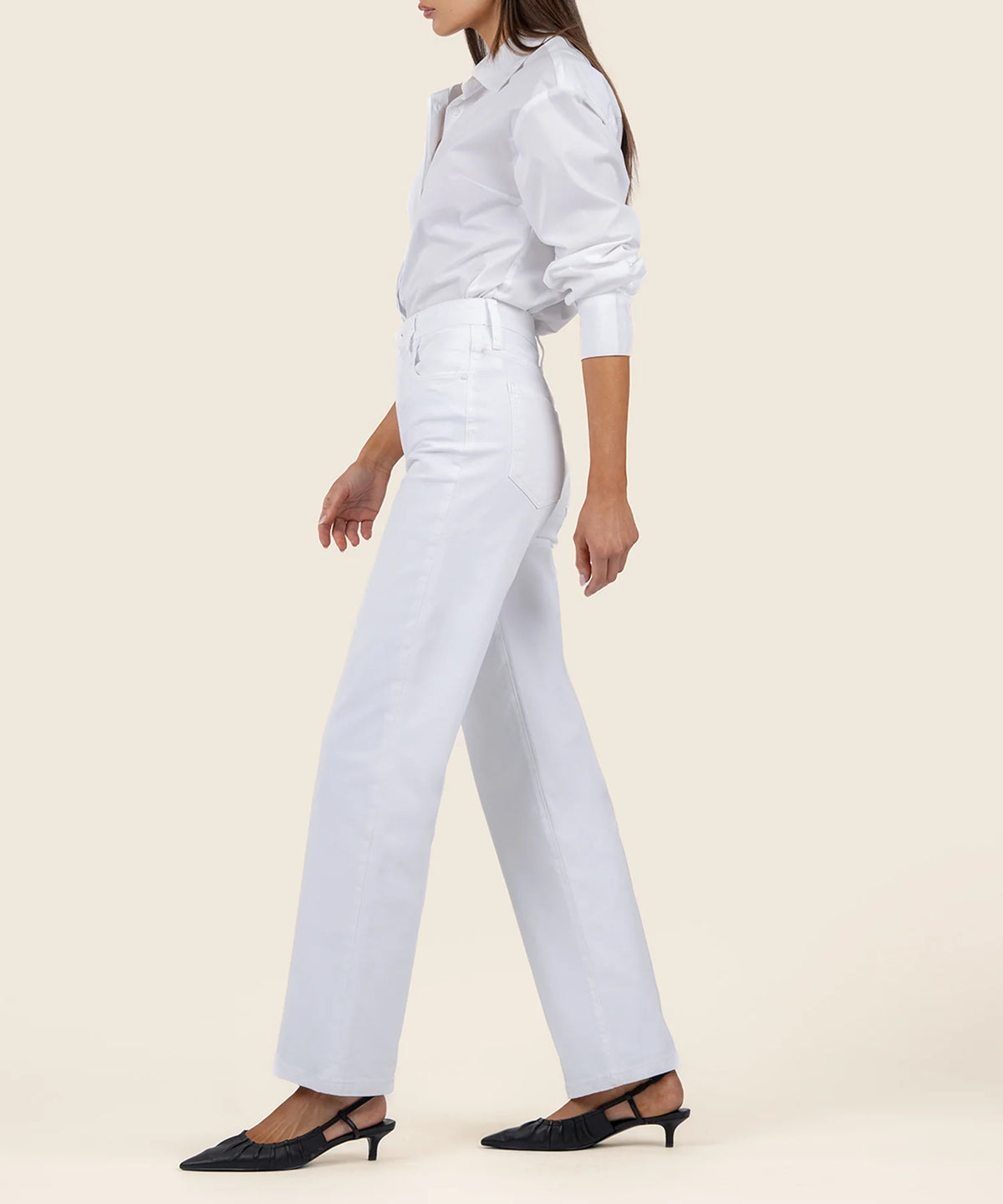 Kut From The Cloth Sienna High Rise Wide Leg Jean | Optic White