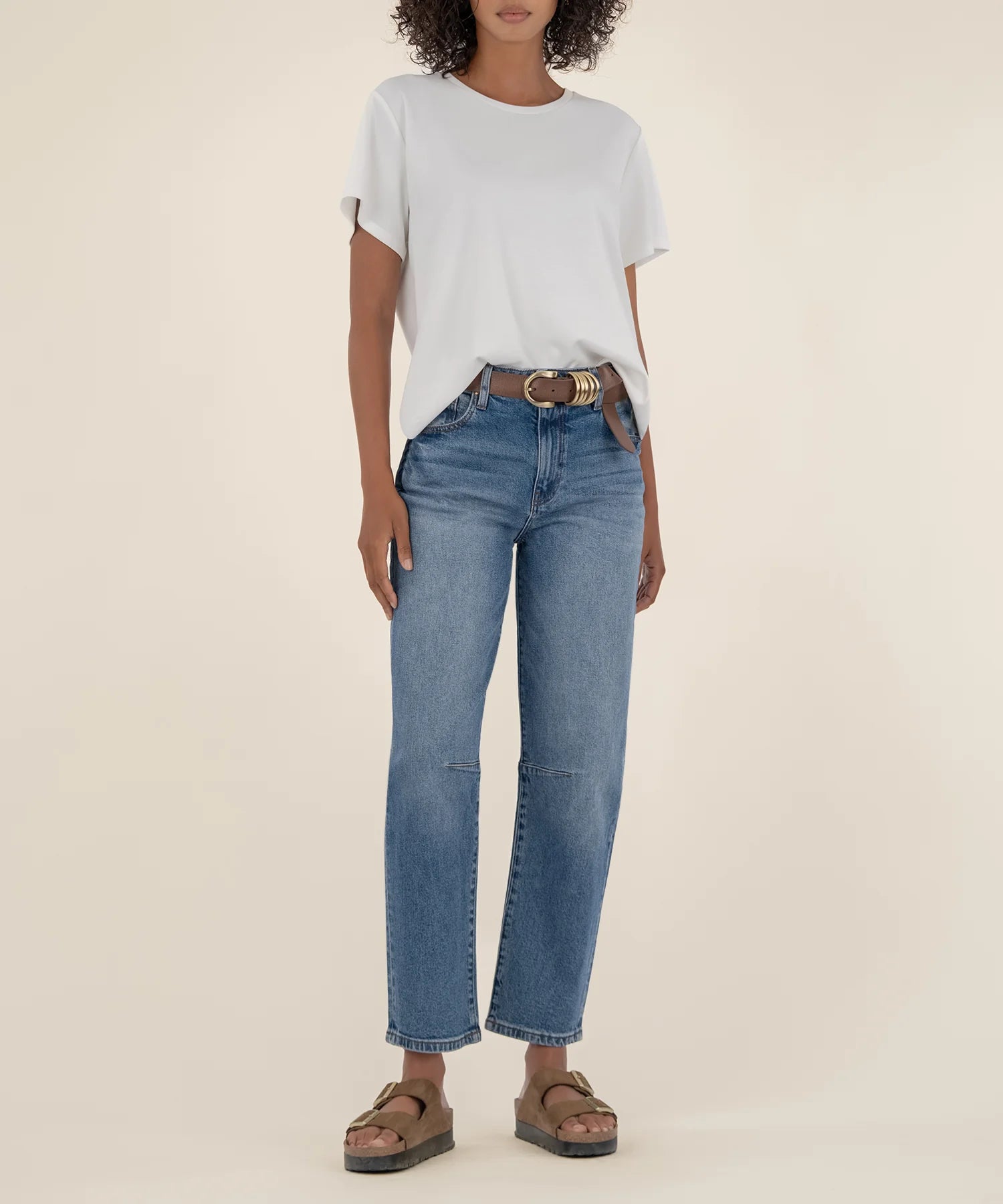 Kut From The Cloth Ashley High Rise Slouchy Barrel Straight Leg | Improving Wash