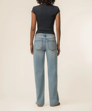 Kut From The Cloth Denim Selena Baggy Low Rise Straight Leg Jeans | Enthusiastic Wash