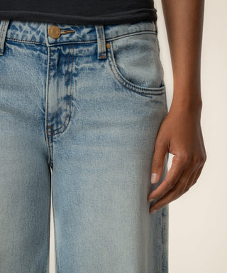 Kut From The Cloth Denim Selena Baggy Low Rise Straight Leg Jeans | Enthusiastic Wash