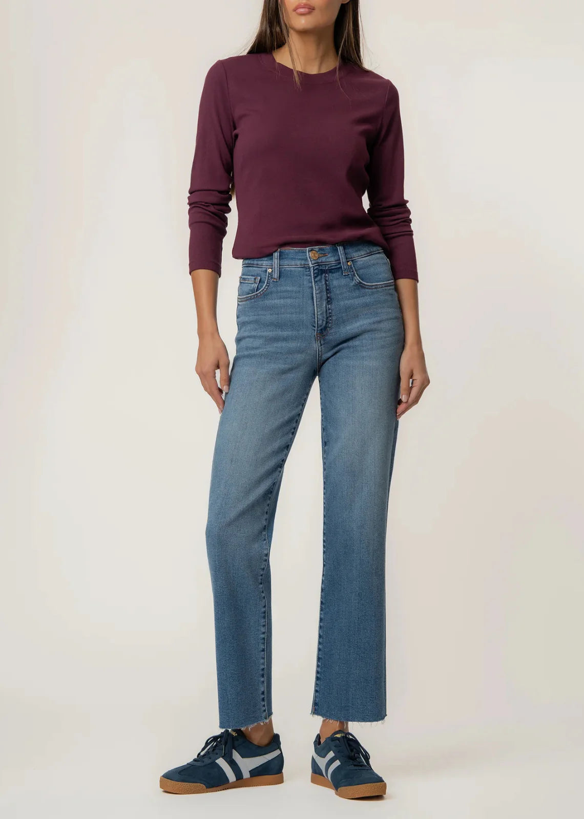 Kut From The Cloth Denim Avery High Rise Straight Leg Jeans | Building Wash