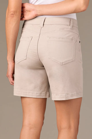 Wit & Wisdom Mid Rise Twill Shorts | Flax