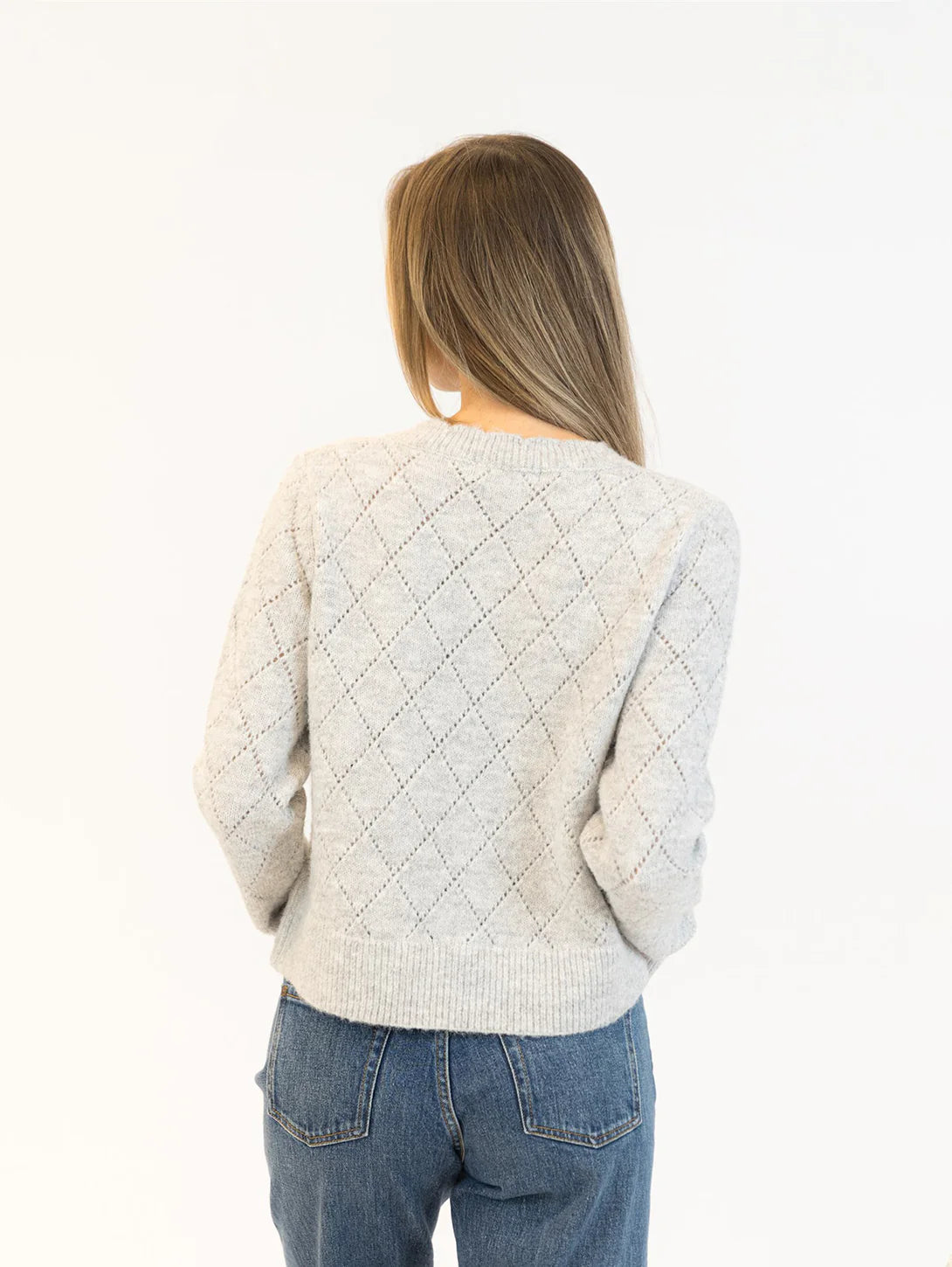 Lyla & Lux Lacey Rose Cardigan | Grey