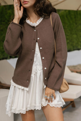 Smash & Tess Lacy Cardigan | Brown