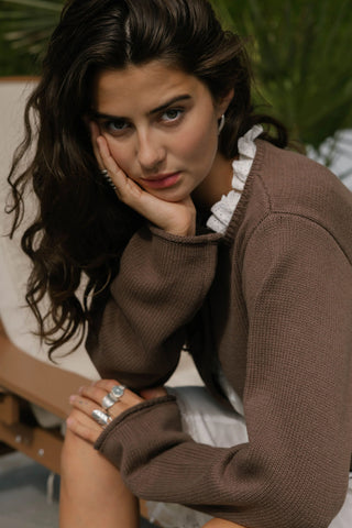 Smash & Tess Lacy Cardigan | Brown
