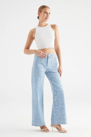 Cup of Joe Lulu Printed Wide Leg Jeans | Printed