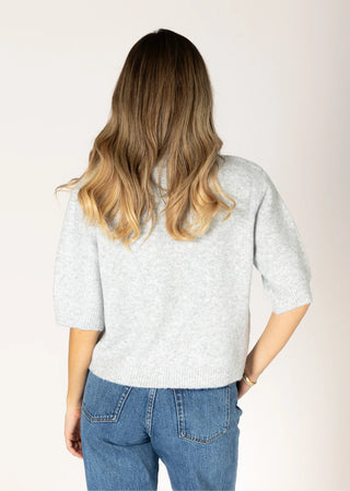 Lyla & Luxe Novelty Short Sleeve Aimee Cardigan | Grey