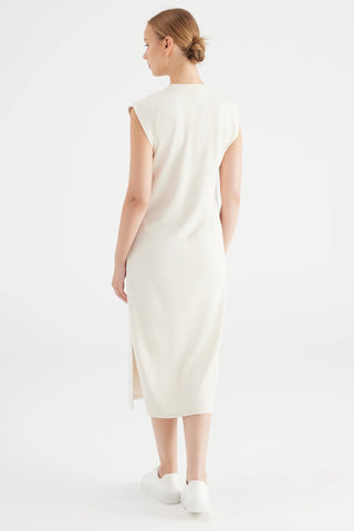 Cup of Joe Marcia Long Length Crew Neck Dress | Navy + Stone