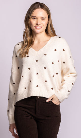 Pink Martini Inima Heart Sweater | Beige