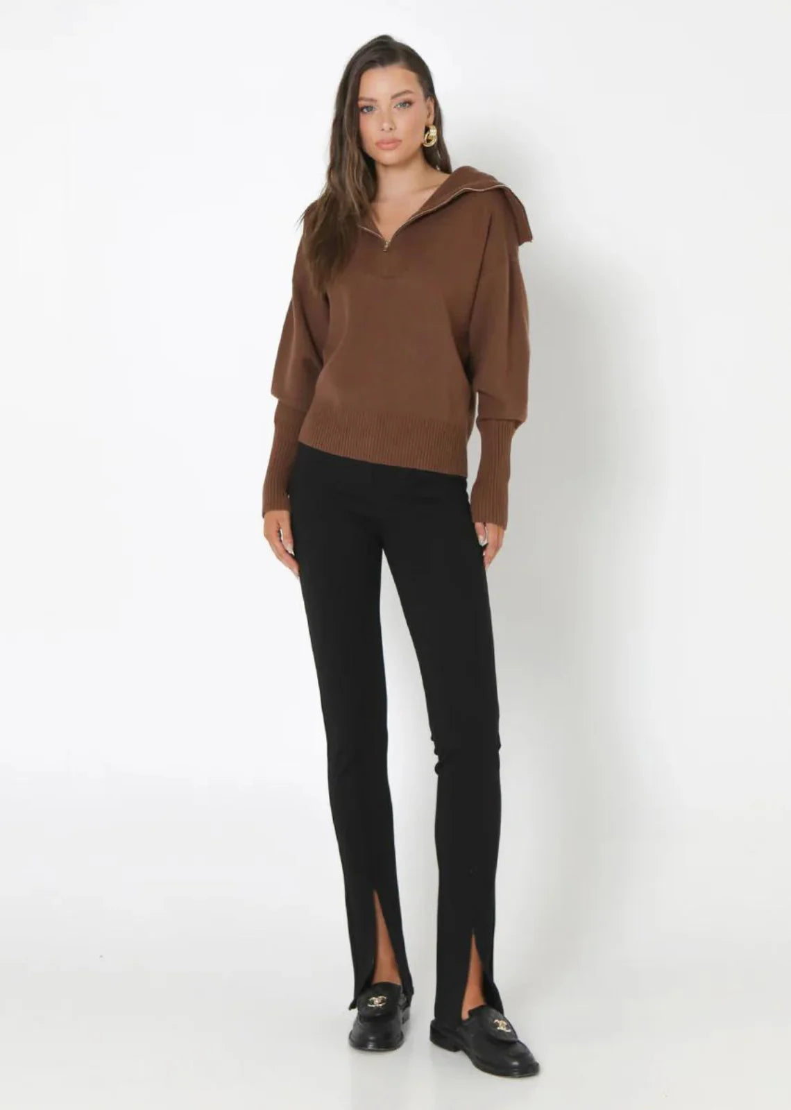 Madison The Label Flecther Knit | Chocolate