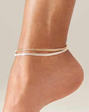 Jenny Bird Maren Anklet | Gold + Silver