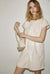 Melissa Nepton Faux Leather Cassi Dress | Cream
