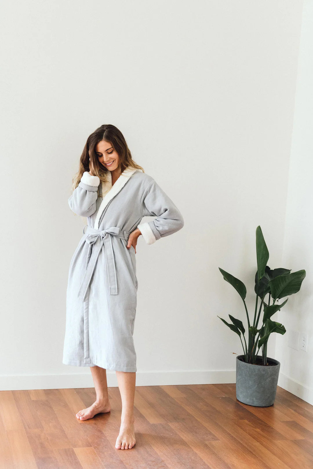 Tofino Towel Nordic Robe | Sand, Navy + Grey