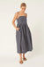 Naif Gwen Windowpane Linen Dress | Navy