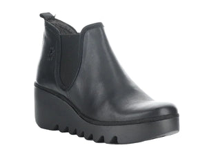 FLy London Byne Leather Boot | Black
